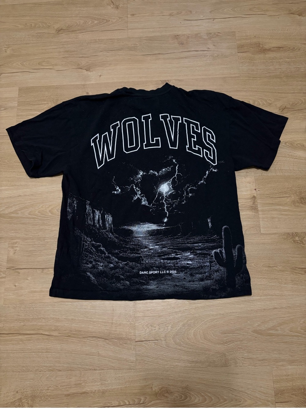 Darc Sport Black WOLVES Graphic Short Sleeve Tee